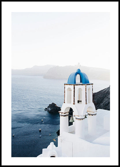 Santorini Seaside Vista Poster