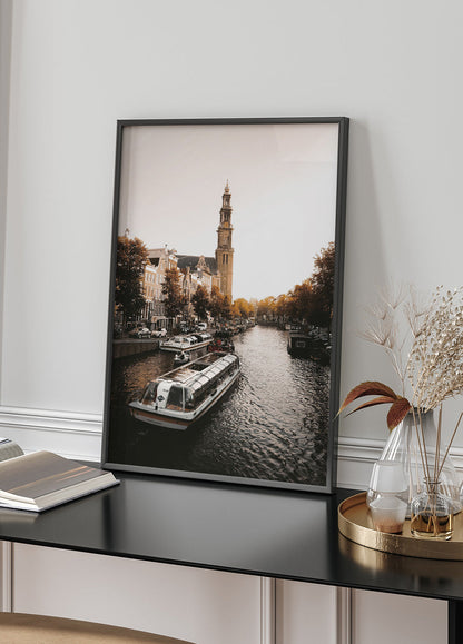 Serene Amsterdam Canal Poster