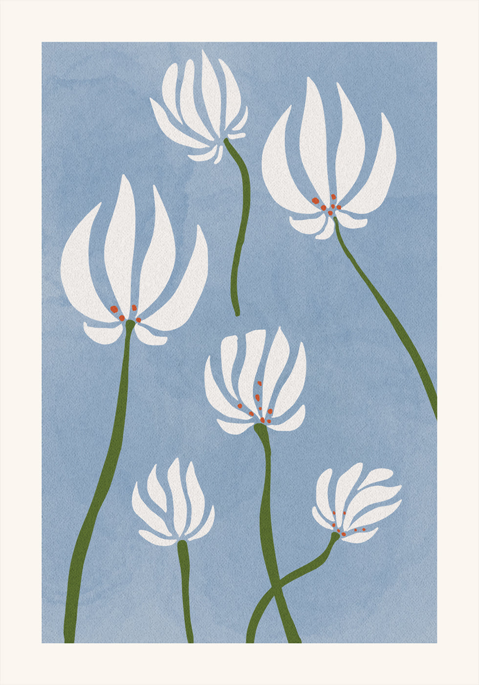 White Flowers Poster